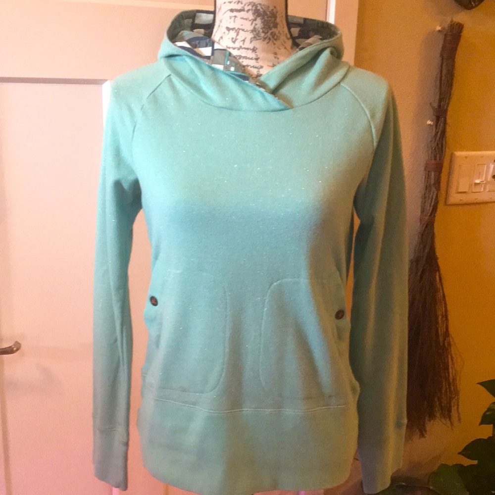 Burton teal pullover hoodie